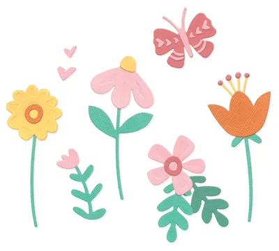 Produktbild von Sizzix Thinlits Stanzschablone "Friendly Florals"