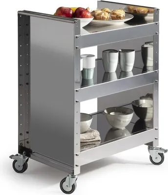 Produktbild von DON HIERRO - Servierwagen Edelstahl 3 Böden, Edelstahlwagen TEO