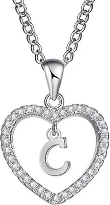 Produktbild von Elegante Halskette Buchstabe C/Silber für Damen KP5160