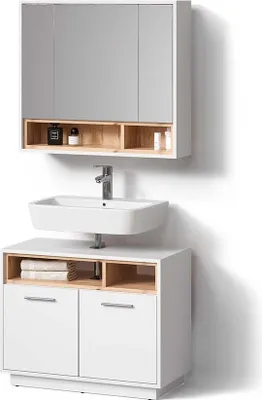 Produktbild von Badmöbel-Set Livinity Temo Weiß 2 Teile, Model 52613