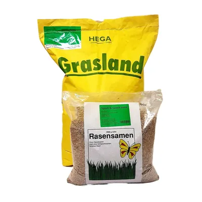 Produktbild von HEGA Grasland Rasensamen Sport und Spiel, 1 x 10kg, Grassamen, Saatgut, Rasen, Gras