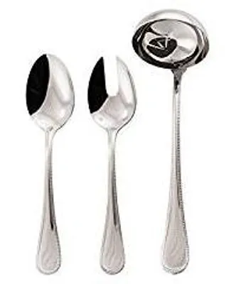 Immagine prodotto di Sambonet S0448 Perles, servizio di posate da 3 pezzi, acciaio inossidabile 18/10