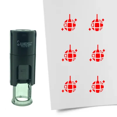 Obrázek produktu pro CombiCraft Stamp Disco koule 10mm kulatá - červený inkoust