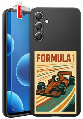Imagen del producto de Funda para Samsung A16 5G con diseños de automóviles + protector de pantalla de vidrio 9H