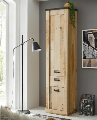 Produktbild von Hochschrank Sherwood 43 Old Style hell anthrazit mit soft-close 51 cm