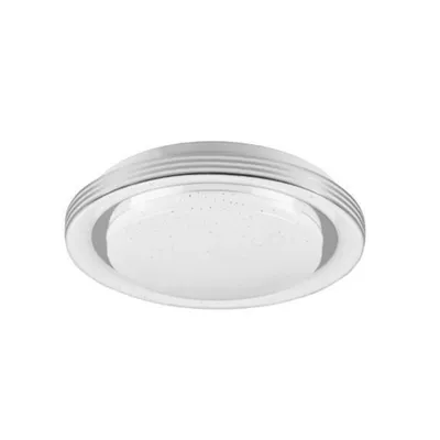 Image de Plafonnier LED rond ATRIA blanc 10 W, nuances de blanc, 1080 lm, plastique, dimensions : 7 x 27 x 27 cm, IP20, RL