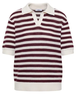 Produktbild von Cecil (304) TOS_Mesh Stripe Polo sweet grape red sweet grape red M