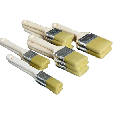 Produktbild von Lackierpinsel-Set 12-teilig | Flachpinsel für Lasur, Acrylfarben und Wasserlacke| 12 Stück Lasurpinsel | Pinselset