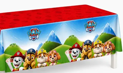 Paw Patrol Tischdecke, rechteckig, 180x120 cm, Polyester
