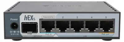 Zdjęcie produktu dla Mikrotik E60IUGS, Ethernet WAN, Gigabit Ethernet, Czarny