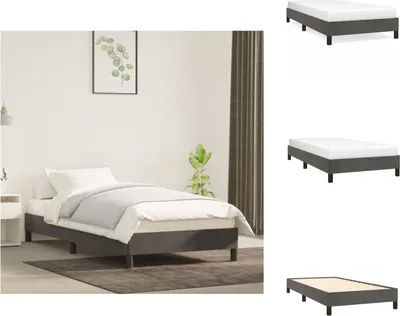 Produktbild von vidaXL Bettgestell Dunkelgrau 90x190 cm Samt -  Betten & Bettgestelle