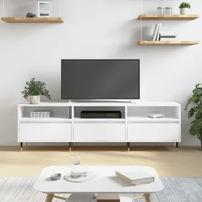 Immagine prodotto di mobile TV vidaXL bianco 150x30x44,5 cm in legno - mobile TV - mobile TV - supporto TV - pannello TV