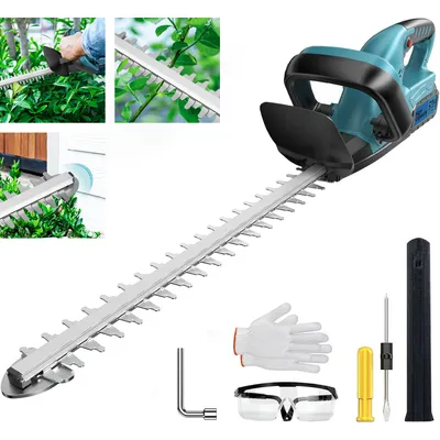Produktbild von 500W Akku Heckenschere mit Bürstenlosem Motor–530 mm Schnittlänge, kompatibel für Makita 18V Akku,für Hecken & Sträucher,20 mm Schnittstärke,onhe akku