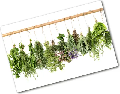 Produktbild von Tulup Glas Herdabdeckplatte - 80x52 cm - Glaskeramikkochfeld-Abdeckung Spritzschutz Glasabdeckplatte - Einteilig - Essen & Getränke - Kräuter Schnur - Grün