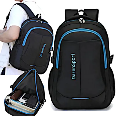 Produktbild von Schul- und Arbeitsrucksack 30 L aus Oxford-Gewebe - Schwarz mit Blau