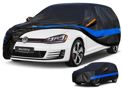 Image de Housse de protection pour pare-chocs avant de voiture, imperméable et respirante, de 415 à 450 cm, couleur bleu foncé