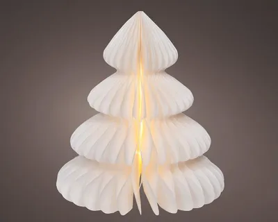 Obrázek produktu pro Lumineo paperikuusi valolla, 28 cm, lämmin valkoinen, paristokäyttöinen