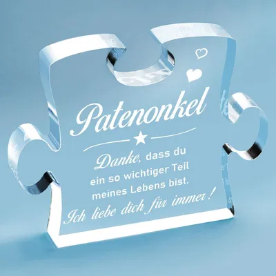 Produktbild von Acryl Puzzle Geschenk für Patenonkel, Dekoration, Langlebig