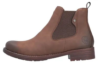 Imagen del producto de Zapatos de mujer Rieker, botas, cremallera, color marrón, estilo casual