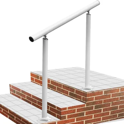 Zdjęcie produktu dla Vevor Balustrada Schodowa Aluminiowa 3-Stopniowa Biała Regulowana 0-60