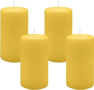 Produktbild von 4er Set Adventskranzkerzen Mostard Senf Ø 70 x 130 mm