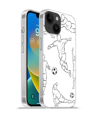 Produktbild von MuchoWow® Handyhülle Schutzhülle Hülle für Apple iPhone 14 - Softcase Eine Illustration von Spielern in verschiedenen Positionen - Junge - Mädchen - Kinder Silikon Softcase Handy Hülle - Mobiltelefonhülle