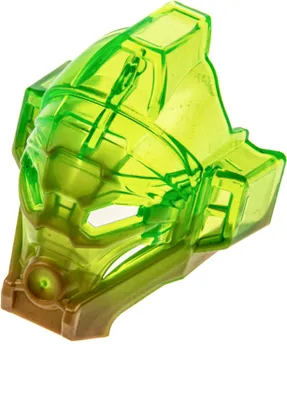 Produktbild von 1x Lego Bionicle Figur Maske of Jungle perl gold transp grün Kanohi 19061pb01