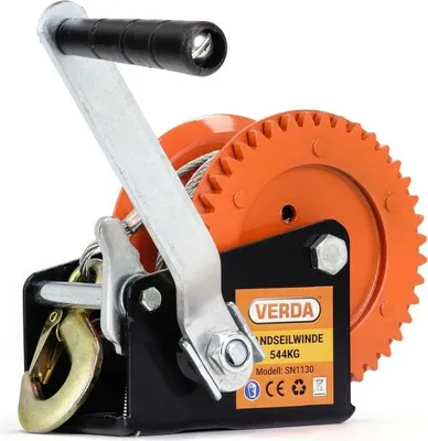 Produktbild von Handseilwinde Seilwinde Hand Winde Bootswinde Handwinde 544kg 1200lbs 10m SN1130