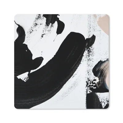Produktbild von MuchoWow® Mauspad Mousepad Schwarz - Abstrakt - Design 20x20 cm - Mousepads - Maus Mat - Pad - Mausunterlage - Desk Mat - Bureauartikeln