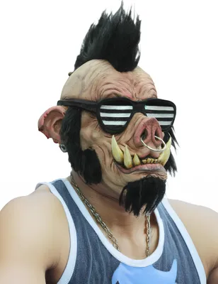 Immagine prodotto di Maschera di Halloween cinghiale punk con anello al naso accessorio di costume