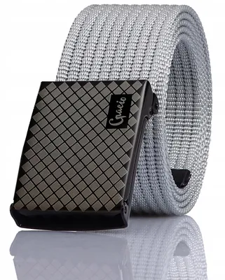 Produktbild von Gracio Herren Stoffgürtel Grau 125cm Breit Langlebig Geschenk