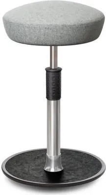 Produktbild von Sitz- Stehhocker Free Tall Hutsitz kvadrat Divina Mel. h.grau Chrom /schw..