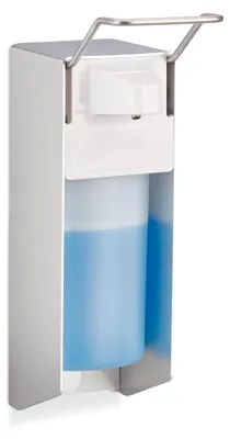 Obrázek produktu pro TRANKIELO® - Dispenser na mýdlo o objemu 500 ml - Montáž na zeď - Možnost doplnění - Vhodný pro dezinfekční prostředky - Bílá barva