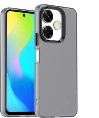 Produktbild von Handyhülle für Xiaomi Poco M6 4G Schlank Durchscheinend Matt Stoßfest Schutzhülle Schwarz