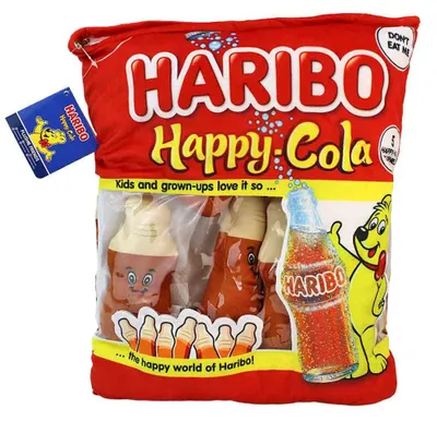 Produktbild von Haribo Cola Plüsch Beutel groß - ca. 40 cm