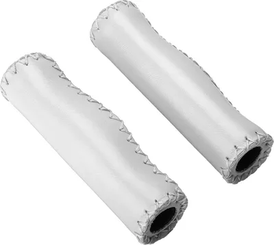 Immagine prodotto di 1 paio cucito a manoPoliuretanobicicletta manubrio manopole manubrio con spina (bianco)