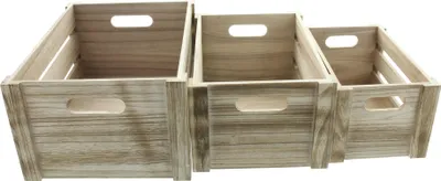 Produktbild von 3x Holzkiste Basic – Aufbewahrungskiste