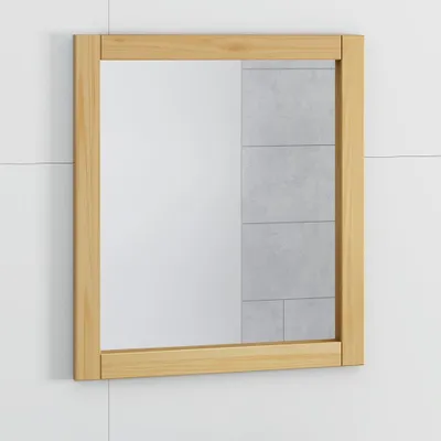 Produktbild von Badspiegel 62x70cm 'Detroit' Kiefer massiv eichefarbig