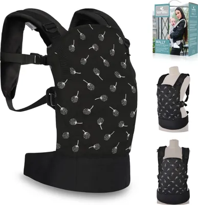 Zdjęcie produktu dla Lorelli Wally Black Floral Ergonomiczny pasek na rami 1001016-0002