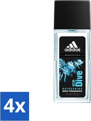 Produktbild von Adidas – Ice Dive – Körperspray – Erfrischend – 75 ml - Vorteilspack - 4 Stücke