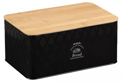Produktbild von KESPER Brotkasten mit Schneidebrett 28 X 18 X 13 cm Schwarz 18047