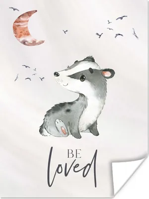 Produktbild von MuchoWow® Poster Zitate - Geliebt werden - Sprichwörter - Kind - Jungen - Mädchen - Aquarell 120x160 cm - Wandbilder