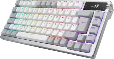 Produktbild von ASUS ROG Azoth X, 75%, Verkabelt & Kabellos, USB + RF Wireless + Bluetooth, Mechanischer Switch, RGB (90MP044F-BKWA30)