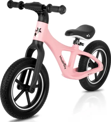 Produktbild von Kinderlaufrad Fahrrad 12 Zoll Laufrad Malplay ab 2 Jahren PolyurethanLeicht 3,4kg Nylu ROSA bis zu 35kg