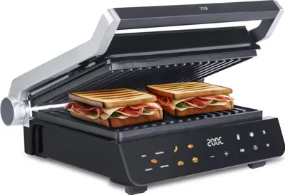Produktbild von JAP JAP Integrill - Intelligenter Kontaktgrill - Spülmaschinenfest - 180º schwenkbar - Mit abnehmbaren Platten - Toastvorrichtung