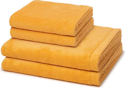 Produktbild von Cawö Lifestyle 2 X Handtuch 2 X Duschtuch im Set Puristisch edles Design für jedes Bad, Hautsympathisch und saugkräftig, Voluminöse Tücher mit Flächengewicht 520 g/m² 4er Set