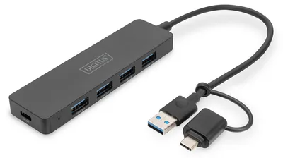 Immagine prodotto di DIGITUS DA-70235 Hub USB 3.0 DIGITUS, 4 porte, linea sottile, nero