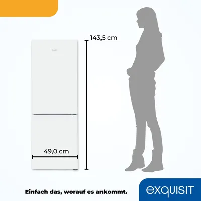 Produktbild von Exquisit Kühl-Gefrierkombination KGC231-60-010E weiss | Nutzinhalt: 175 L | Standgerät