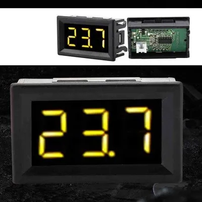 Obrázek produktu pro Profesionální digitální voltmetr 0,56 palce, 2vodičový, DC 25–30 V, vodotěsný, žlutý