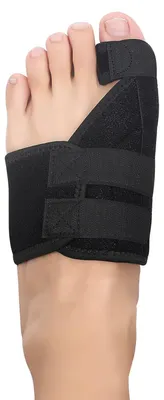 Produktbild von Hallux Valgus Korrektur Schiene für Linderung von Großzehenschmerzen und zur Ausrichtung der Zehen Hallux Valgus Bandage für Herren und Damen Schutz der großen Zehe (Schwarz, Links)